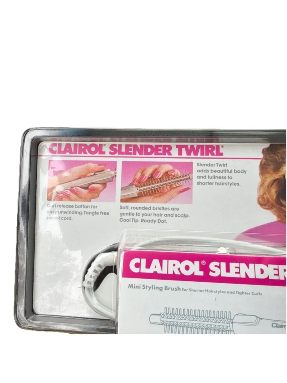 Vintage CLAIROL Slender Twirl CB-6 Curling Iron Brush (80s) New In Box